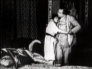 Messy Dark Haired Stunner Being Porked (1920s Antique)