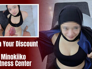 Hot Hijab Girl Show Her Big Ass and Got Cum Shower by Personal Trainer - Minokiiko
