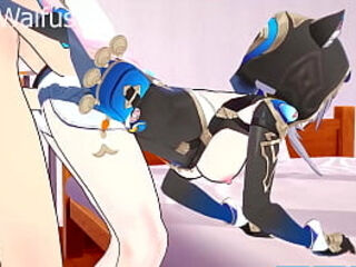 Cipher Steals Hot Cum and puts it in her Pussy Bank - Honkai Star Rail sex