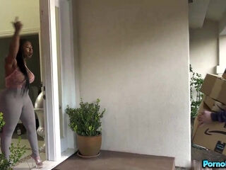 Big Booty Ebony Babe Gogo Fukme Sucks The Porch Pirates White Cock