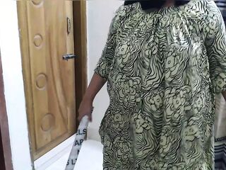 While impetuous guest room Pakistani motel maid a guest enticed by her massive donk & gigantic bra-stuffers then pounded her booty & spunk in 