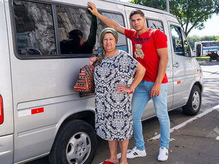 Fat 73 Years Old Granny Picked up for Ass Fucking