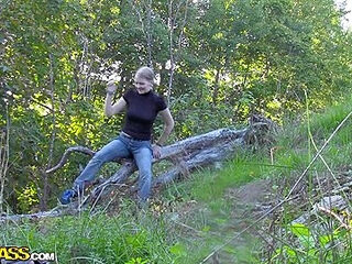 Evelina Juliet in amateur video of teens fucked hard filmed in forest