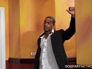 Cucklord getting shown what's a real man like. Taking his BBC in front of him