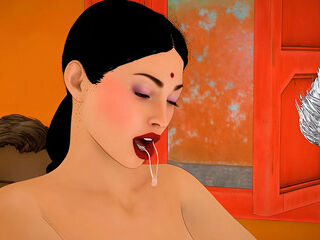 Indian Bhabhi fucked by milkman and landlord - Gangbang sex