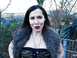 German Mature converse to Real Inexperienced Tear Up by Stranger at Street Audition