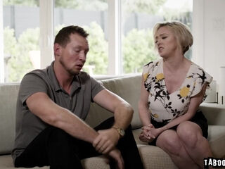 Couple having a steamy sex with the landlady