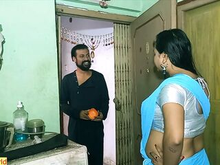 Desi super hot bhabhi having intercourse privately with mansion ownerâ€™s stepson!! Hindi webseries orgy