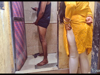 Indian Stepsister caught stepbrother in bathroom with big dick