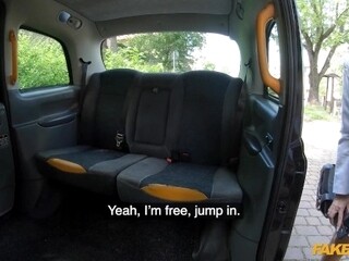 'Fake Taxi - beautiful long legged busty sex therapist from France shows taxidriver how to fuck and gives him handjob to cum'