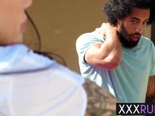 Wet and slippery sex and hot body massage with big ass MILF Lacey Jayne