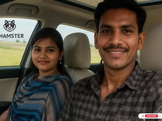 Indian Village girl enjoys Couple New Car in farm house by -Snapchat143