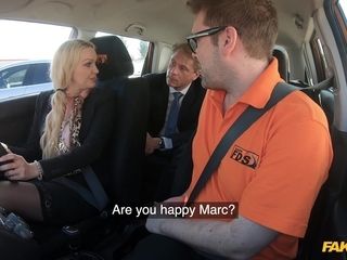 Kinky British MILF in stockings fucks lucky guy in the car