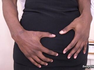 Mature in garter stockings takes BBC