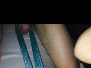 'Sexy asian milf strengthening slaves balls'