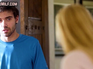 Busty nympho stepmom fucked by stepson in hairy pussy