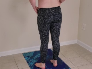 'Hot Pregnant Milf in Yoga Pants Does Dirty Anal Work Out 4K'