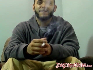 Hairy ebony homosexual sucked off while masturbating