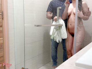 Step Mom Hot Sex After Bath Under the Shower Sex Video with Hindi Audio