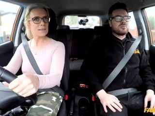Whorish British MILF with big tits gets screwed in the car