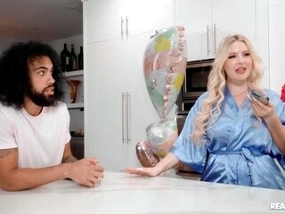 Big surprise to my busty step mom during mothers day