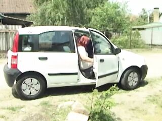 A German PLUS-SIZE with crimson hair luvs humping with 2 stiff stiffys