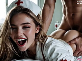 I fuck a beautiful nurse and cum in her pussy &lbrack;AI Generated&rsqb;