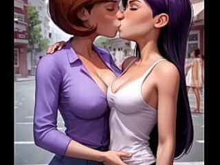 Helen Parr x Violet Parr lesbian compilation &lpar;AI-generated&rpar;