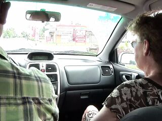 Fuckslut in doggie on the van #5