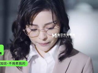 Mature chinese XXL-boobed girl chief, sultry fuckfest with youthfull subordinates
