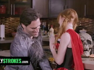 Stepdad & Stepdaughter Are Big Bad Wolf & Little Red Riding Hood For Halloween & Stepmom Is Jealous