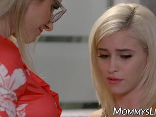 Dyke with big boobs loves fucking with her sluty daughter