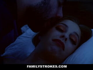 Hot MILF stepmom fucked by stepson next to s. stepdad