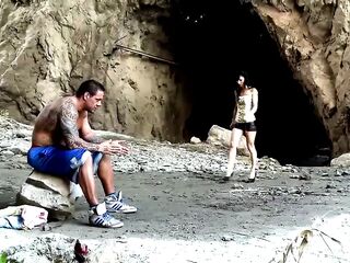 brown-haired with congenital hooters gives a deep blow-job and plows