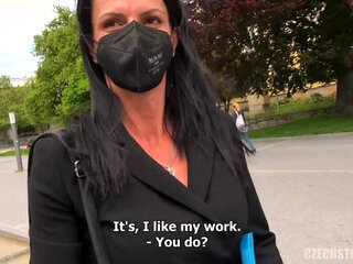 Czech Streets 129: Milf Enjoys a Vibrator in Public