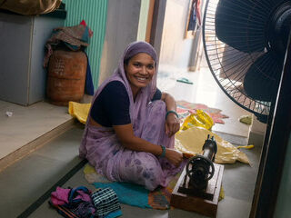 Indian Rajsthani bhabhi in Work Sewing machine Handmade By -Snapchat143