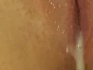 'Boyfriend's cum dripping out of my pussy'