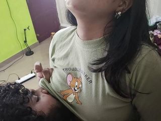 Hot ass kiss and boobs press with pussy rub in under skirt and top without bra and under wear by Vaishnaby and Sharun Raj