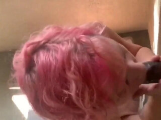 Interracial BBC Facial Outside on Balcony