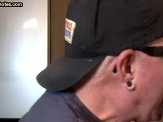 Gloryhole BJ DILF fucked in homemade closeup private video