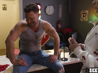 Dirty mechanic fucked big ass blonde