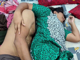 Mallu couple hot nighty romance with sex in bedroom, Malayali couple hot sex in bedroom